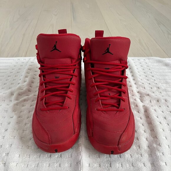 JORDAN 12 RETRO GYM RED HI-TOPS SNEAKERS RED 153265-601 7Y - Picture 1 of 6
